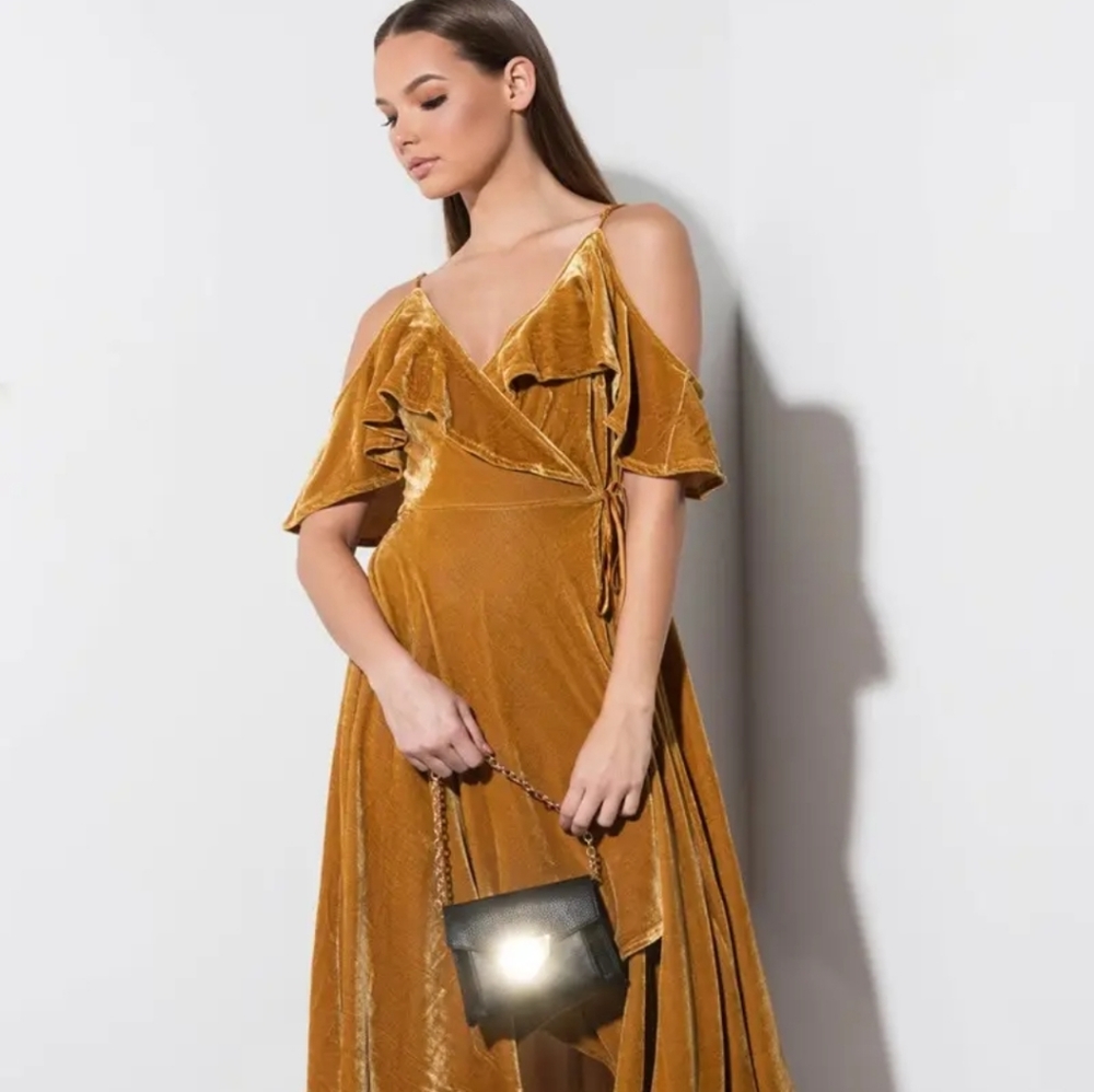 Women's Velvet Wrap Dress